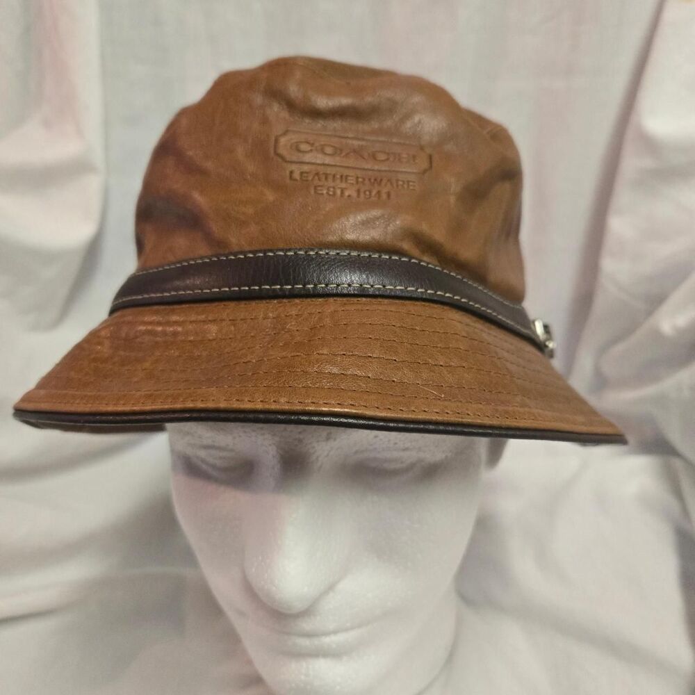 Coach Women's Brown and Tan Hat